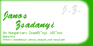 janos zsadanyi business card